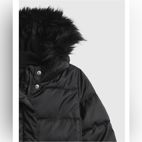 GAP Toddler Cold Control Ultra Max Long Black Puffer Jacket - 2T - Picture 3 of 5